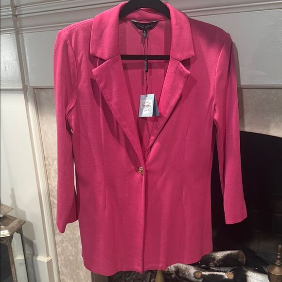 Ming Wang Pink Blazer button front size small - Picture 1 of 10